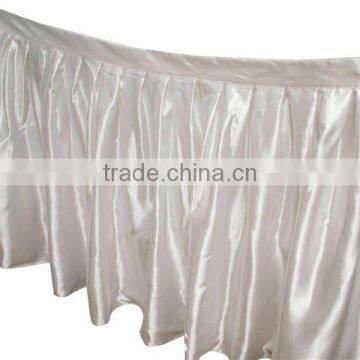 100% satin table skirting for weddings