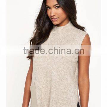 Cold Shoulder Draped Waterfall Front Knitwear Long Line Design Knitwear