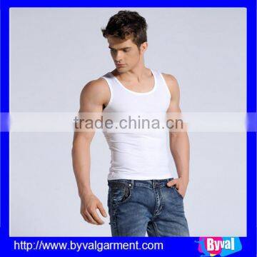 Oem men plain dyed dry fit sleeveless fitness shirt