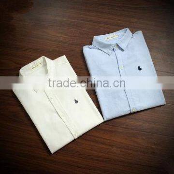 Hot sale custom tailor made linen shirts with embroidery logo