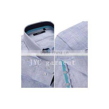 Two Pockets With Flap Linen Mens Shirts Designer