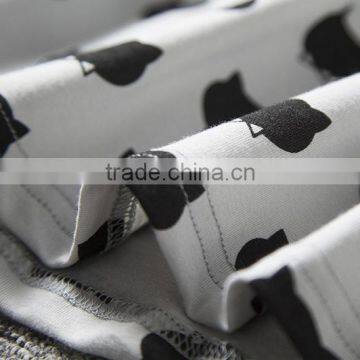 Cotton Comfortable Latest Children Dress Designs Black Cat Pattern Printing Stretch Dress photo-5