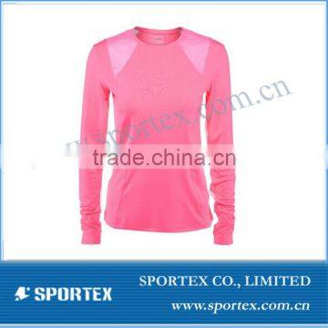 Newest women sport top. High end women tennis shirt long sleeve, custom sport wear for women