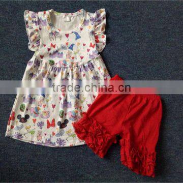 Persnickety Kids Girl Boutique Clothing Sets Wholesale Children's Cotton Stripes Shorts baby chicken pearl dress outfit