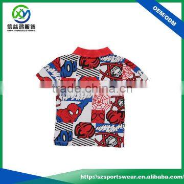 Sublimation Colorful Kids Polo Shirts, Polyester Jersey Cartoon Printing Polo t Shirt photo-2