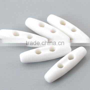 High Quality 20PCs White 2 Holes Resin Toggle Sewing Buttons For Coats photo-3