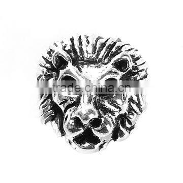 Zinc Based Alloy Spacer Beads Lion Animal Antique Silver