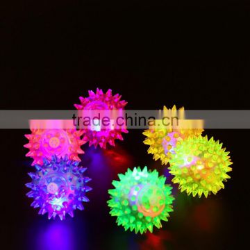 3pcs Dog Puppy Cat Pet Hedgehog Ball Rubber Bell Sound Ball Fun Playing Toy Hot Worldwide