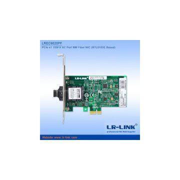 LR-LINK PCIe x1 100Base-FX SC Port MM Fiber NIC Network Interface Card (RTL8105E Based)