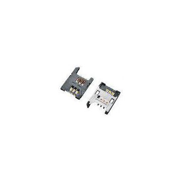 2.54 Pitch SIM Card  Connector , Sim Card Socket  6P With Shielded SMT 1.8H