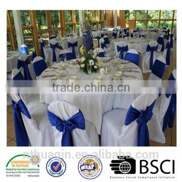 100% polyester banquet chair cover for wedding party round polyester tablecloth table cover table linen