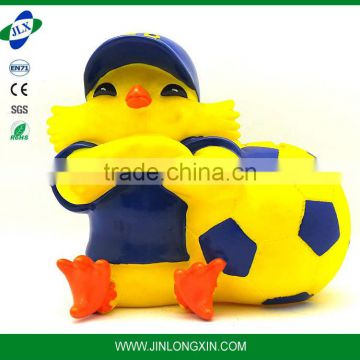 Plastic jar bank box Saving box Animal piggy bank Football image piggy bank