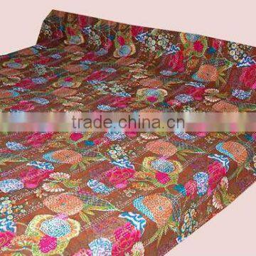 ELEPHANT PRINTS KANTHA QUILTS AND THROWS