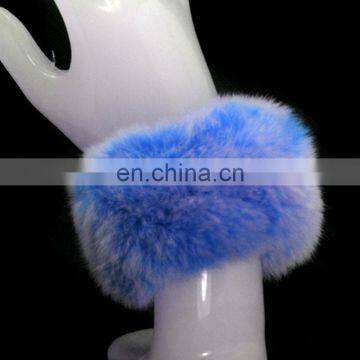 Genuine rabbit fur clap ring fur cuff winter girl lady fur accessory for wrist