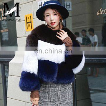 Short Fur Coat Winter Furry Cute Women Real Fox Fur Coat Fashion Warm Fur Coat Women 2017