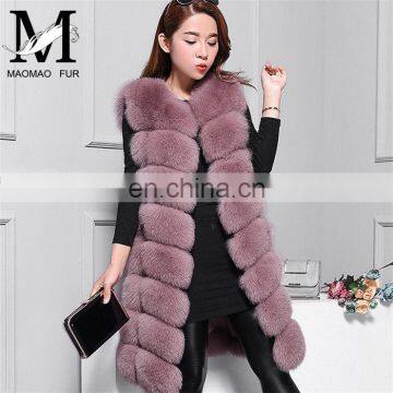 China Supplier Winter Fashion Women Fox Vest Genuine Natural Italian Fur Vest