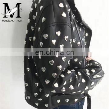 2017 Real Leather Jackets Wholesale Women Fashion Sheepskin Jackets for Ladies