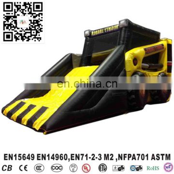 New design giant inflatable digger/engineer truck/excavator slide