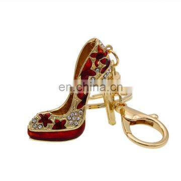 red high heel handbag keyring for girl
