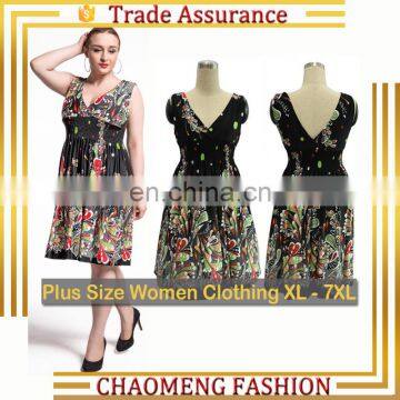 5039# Sleeveless Short Summer Floral Print Sundress Maxi Ladies Boho Beach Dress Plus Size Women Clothing