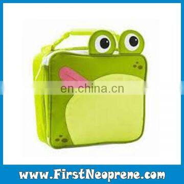 The Little Green Frog Neoprene Stylish Lunch Tote Bag