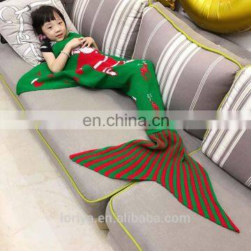 Handmade pretty mermaid tail blanket must-have Christmas gifts adults and kids sleeping bags warm mermaid blanket in winter