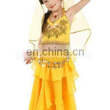 Wholesale indian girls belly dance wear suit top and skirt ET-008#