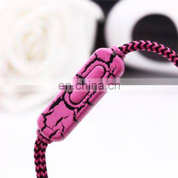 Crackle Wired Earphones 3.5mm Serpentine Braided Cable Headset With Mic for Intelligent Mobile Phone photo-2