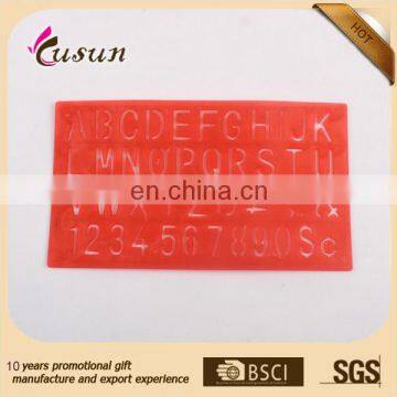 Factory OEM High Quality Plastic Letter Stencil Ruler