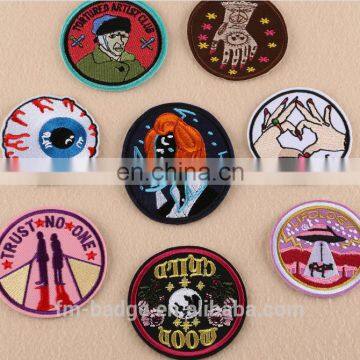 new hand cheapest 3D embroidery patch applique, girl 6AN6 hand patch iron on back in stock