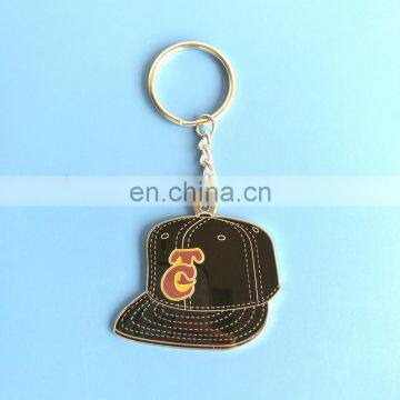 personalized logo cap shape keyring metal promotional keychain