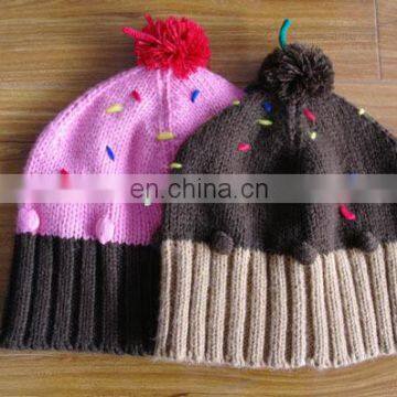 knitted hat with top ball high quality and best price