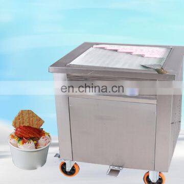 made in China Guangzhou Zhengzhou single flat pan fried ice cream machine fry ice pan machine