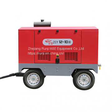 Engineering screw air compressor of ZHIJIAN series ZCY12-10 12m3/min 10bar portable air-compressor low price to sale