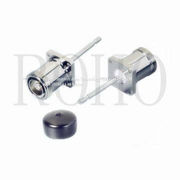 F Connector Brass Material L29 7/16 DIN Female Flange Connector