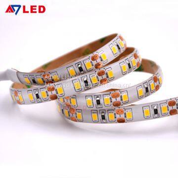 Led ribbon light smd 2835 leds 12v 24v IP65 dual white color changing cct led strip