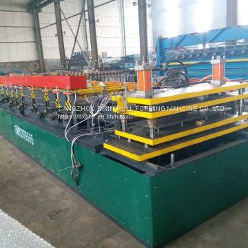 Dixin Hot Sale Color Steel Automatic Square Plate/Hanger Plate/Baffle Plate Roof Sheet Making Machine photo-2