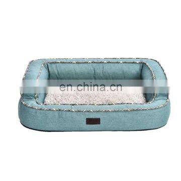 Customize Non-skid Bottom Soft Plush Fur Orthopedic Luxury Pet Dog Beds