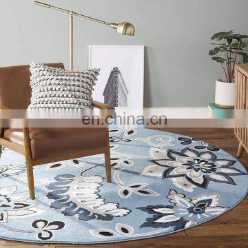 Wholesale New Design Living Room Bedroom Decor Custom Printing Round Floor Carpet Contour Mat