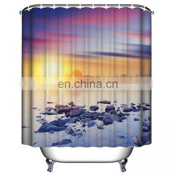 Waterproof Polyester Fabric Wholesale Digital Printing Custom Made Shower Curtain