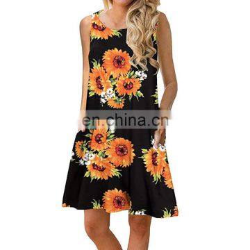 2019 New Design Fashion Clothes Casual Wear Women O Neck Dress Summer Lady Dress photo-6