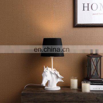 Nordic Modern Design Horse Statue Resin Base Custom Table Lamp for Home Decor photo-4