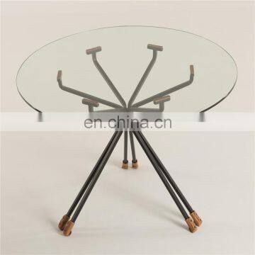 Factory Price High Quality Round Tempered Glass Table Top For Modern Stainless Steel Base With CE/ISO/BS