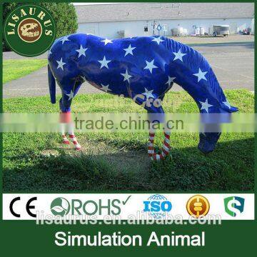 JLSA-G-0026 Private Garden Decorations Fiber Glass Zebra Statue