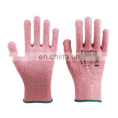 Salt and Pepper High Performance Cut Resistant Gloves with Polyurethane Palm Dipping