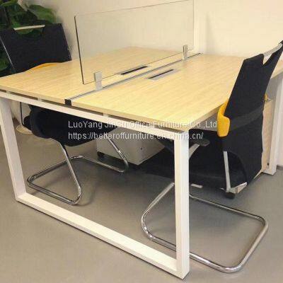 2 Person Face to Face Steel Frame and Wooden Top Office Desk 1200x1200 1400x1400mm photo-3