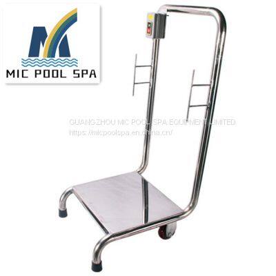 Swimming Pool 304 Stainless Steel Cleaning Machine Trolley Cart Hand Trolley Small Cart photo-3