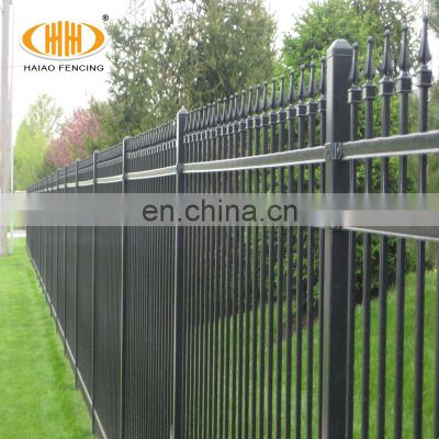 Modern decorative 1.8x2.1m steel tube spear top fence panels with for sale