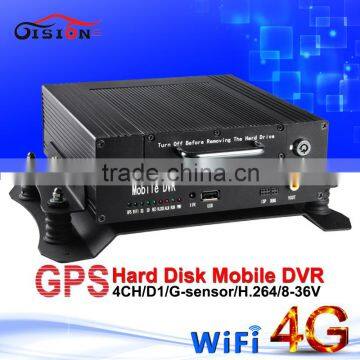 wholesale full D1 real time track recoder Monitor recorder HD 4G+GPS+WIF Hard Disk MDVR