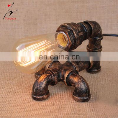 Hot Selling Creative Desk Lamp E27 Vintage Water Pipe Table Lamps